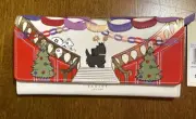 NWT RADLEY LONDON Leather Picture Party Pals Large Flap Over Matinee Wallet