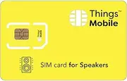 SIM Card for Speakers - Things Mobile - Global Coverage, Multi-Operator GSM/2G/3G/4G Network, no Fixed Costs. €10 of Credit Included
