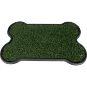 Pro Pet Care 68x43cm Artificial Grass w/ Tray Dog Absorbent Potty Toilet Green