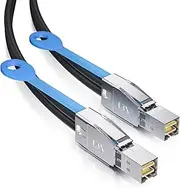 ipolex SFF-8644 to SFF-8644 External Mini SAS HD SAS 3.0 Cable, Full Duplex 12Gbps for Servers, RAID Controllers, HBAs, JBOD, 100 Ohms, 0.5-m(1.64ft)