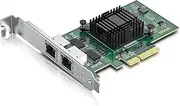 10Gtek Dual RJ-45 10/100/1000Mbps Ethernet Converged Network Adapter Compatible with Intel I350-T2 PCI-E X4 Intel I350AM2 Controller