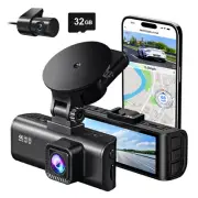 REDTIGER Dash Cam 4K Front and Rear Dash Camera for Cars Free 32GB SD Card