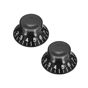 2pcs 6mm Potentiometer Knob For LP Electric Guitar Acrylic Volume Knobs Black