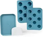 The Original Mini Cake Puck Mold Set – Better Than a Cake Pop! Make Chocolate Covered Desserts – BPA Free Silicone – Includes 1 Mold Set, 1 Plastic Tray, and 1 Scraper