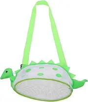 [CONGARTENO] Portable Beach Mesh Bag with Fun Dinosaur Design for Shell Collecting Sand Storage Versatile for Beach Park and Pool Activities Large Capacity with Comfortable