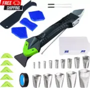 28PCS Caulking Tools,5 in 1 Silicone Caulking Tools Kit in a Box,Caulk Remover T