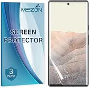 [MEZON] [3 Pack] Google Pixel 6 Pro (6.7") Premium Hydrogel Clear Edge-to-Edge Full Coverage Screen Protector Film (Pixel 6 Pro, Hydrogel)