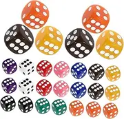 Kisangel 50pcs Game Dice Set Funny Dice for Board Games Parties Gatherings Lightweight Smooth Surface Versatile Gaming Accessories