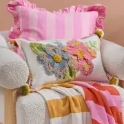 Phoebe Floral Embellished Oblong Cushion [MUSLPHOEB24]