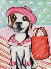 Jack Russell Terrier Supermodel 13x19 Dog Pop Art Print Signed Artist KSams