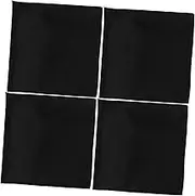 4pcs Black Cloth Napkins Set 17x17inch Reusable Washable Cocktail Napkins Polyester Napkins for Dining Table Party Wedding Banquet Holiday Decorations