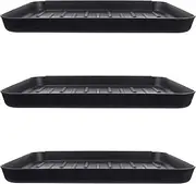 Happyyami 3Pcs Boot Tray Durable Shoe Tray Pet Feeding Mat Flower Pot Protector for Indoor Outdoor Use Sleek Design Easy to Clean