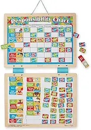 Melissa & Doug Magnetic Responsibility Chart (Developmental Toy, Encourages Good Behavior, 90 Magnets, 15.6” H x 11.7” W x 1.2” L)