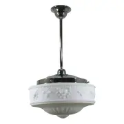 Senator Opal Matt 11&quot; Shade w 1/2&quot; x 1/2m Chrome Rod Pendant