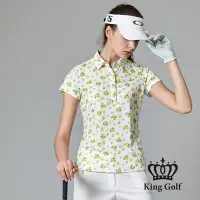 在飛比找Yahoo奇摩購物中心優惠-【KING GOLF】女款暢夏果香印圖造型POLO衫/高爾夫