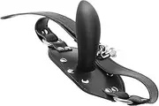 False Penis Inflatable Mouth Plug Silicone Mouth Shackle Mouth Ball SM Bondage Training Ajustable Leather Strap With Lock Head