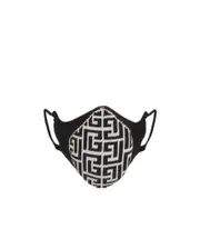 Cotton mask with Balmain monogram One size Black