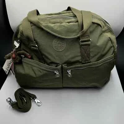 NWT ..Kipling Eugina Large Travel Shoulder Tote Bag Jaded Green K12394