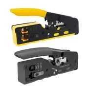Network Cable RJ45 Crimp Tool Pass Through Crimper Cutter Kit for Cat6 Cat5 Cat7