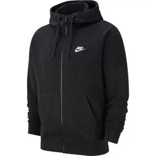 【NIKE 耐吉】男款 連帽外套 運動 休閒 AS M NSW CLUB HOODIE FZ FT 黑 BV2649010(3S3599)