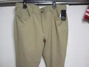 CALLAWAY MENS GOLF PANTS (38/32) NWT BEIGE FLAT FRONT BREATHABLE & STYLISH