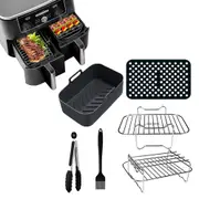 6Pcs Air Fryer Racks Accessories Air Fryer Racks Accessories for Ninja Dual AF300UK AF400UK Silicone Liners