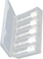 STOBOK 6pcs Coin Storage Box Set Round Plastic Tube Holders Storage Case for Coin Collection Display