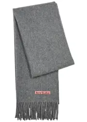 Acne Studios Canada Wool Scarf - Grey - One Size One Size