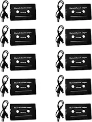 Binxind 10X Universal Cassette Bluetooth 5.0 Audio Car Tape Aux Stereo Adapter with Mic for Phone MP3 AUX Cable CD Player