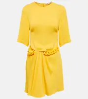 [Stella McCartney] Stella McCartney Chain-embellished minidress AU 6 yellow