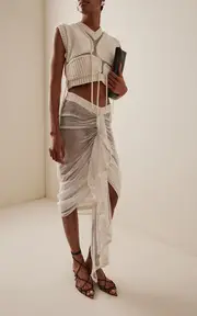 [Aisling Camps] Wave Cotton-Blend Skirt