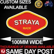 STRAYA VEGEMITE 3 100mm Wide Vinyl Car Sticker Decal Cheap Funny Aussie Meme 4x4