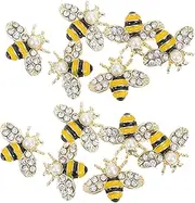 Yardwe 12pcs Bee Charms for Nails Alloy DIY Nail Decorations