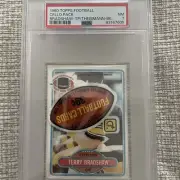 1980 Topps Football Cello Pack Terry Bradshaw On Front Joe Theismann Back PSA 7