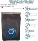 Reusable Vacuum Cloth Bags for Miele GN & FJM Vacuum Cleaners Hygieia