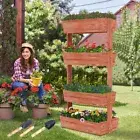 Wooden Garden Raised Bed Vertical Planter Box Outdoor Indoor Porch Patio Decor
