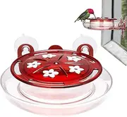 Window Hummingbird Feeder,Strong Suction Cup Hummingbird Feeder with 5 Feeding Ports - Flower Feeding Ports Wide Top Opening Suction Cup Hummingbird Feeder for Easy Fill & Cleaning