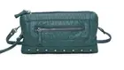 Ampere Creations Malie Wristlet Crossbody Teal Vegan Leather Purse Wallet