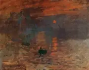 Famous Artwork Theme Microfiber Quality Cleaning Cloth "Sunrise" by Claude Monet
