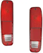 CLZCNQLX Car Rear Tail Light Cover Housings Compatible for Bronco 78-79 F100 F150 Truck 74-79 E100 E150 E250 E350 75-91(Red Lens)