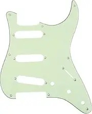[Musiclily] Pro 8-Hole 50s 57 Vintage Style Strat SSS Guitar Pickguard for American Stratocaster, 3Ply Mint Green