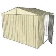 Build-a-Shed 3.0 x 2.3 x 2.3m Gable Single Hinged Side Door Shed - Cream