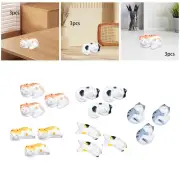 3x Cat Chopsticks Rest Chopsticks Stand Non Stick Cute Tabletop Decoration Mini