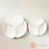 在飛比找momo購物網優惠-【Daylight】陶瓷3隔盤-2入組(3格盤 3隔盤 分隔