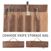 Leather Pocket Knives Roll Carry Storage Case Chef Knife Organiser Bag Portable