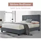 Priceworth Bed Frame Double Queen KingSingle Size Contemporary Dark Grey Color