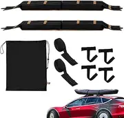 Roof Rack Pads, Canoe Ladder Luggage Carrier, with Tie Down Straps and Storage Bag, Anti-Slip Cushion for Truck Surfing Trips Kayak