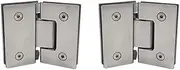 Glass Door Hinge,Bathroom Clamp,Pivot Hinges,Glass Door Hinges 90 Degrees 135 Degrees 180 Degree Bathroom Clip Glass Clamp Frameless Glass Door Wall Hinges 304 Stainless Steel Shower Room Accessories