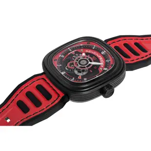 SEVENFRIDAY P3B賽車車隊系列 限量機械錶-黑x紅/48mm P3B-6