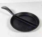 Cast Iron Mini Small Skillet 5" Black Split Griddle Frying Pan Unmarked